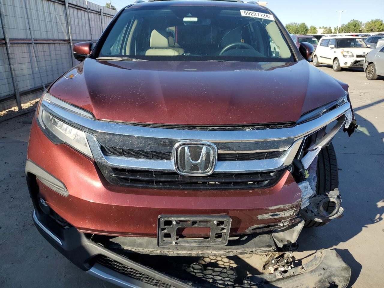 2022 HONDA PILOT TOURING VIN:5FNYF6H60NB000098