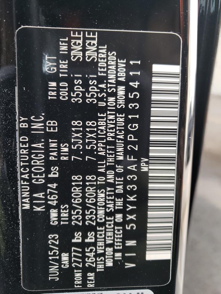 2023 KIA SPORTAGE EX VIN:5XYK33AF2PG135411