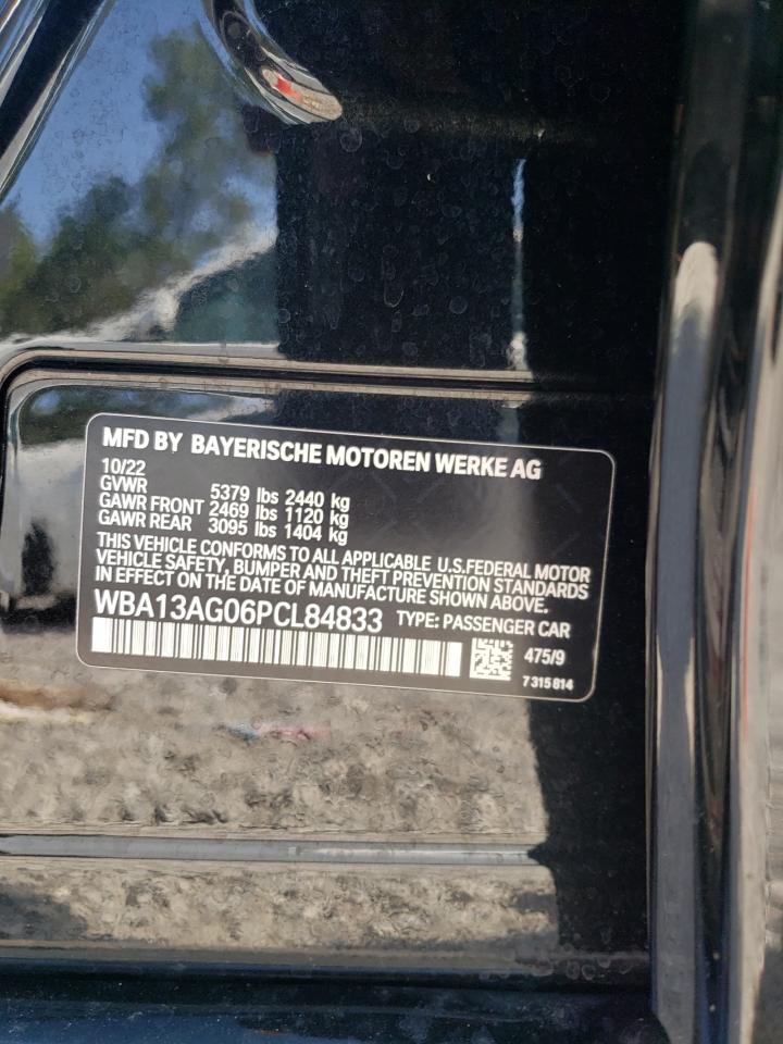 2023 BMW 530E  VIN:WBA13AG06PCL84833