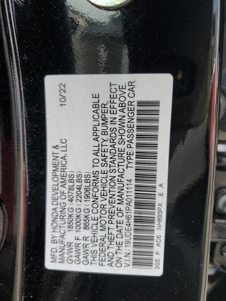 2023 ACURA INTEGRA A-SPEC TECH VIN:19UDE4H61PA011114