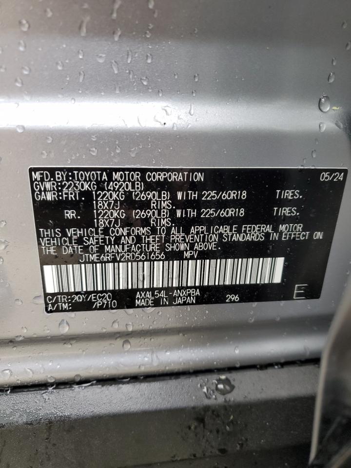 2024 TOYOTA RAV4 XSE VIN:JTME6RFV2RD561656