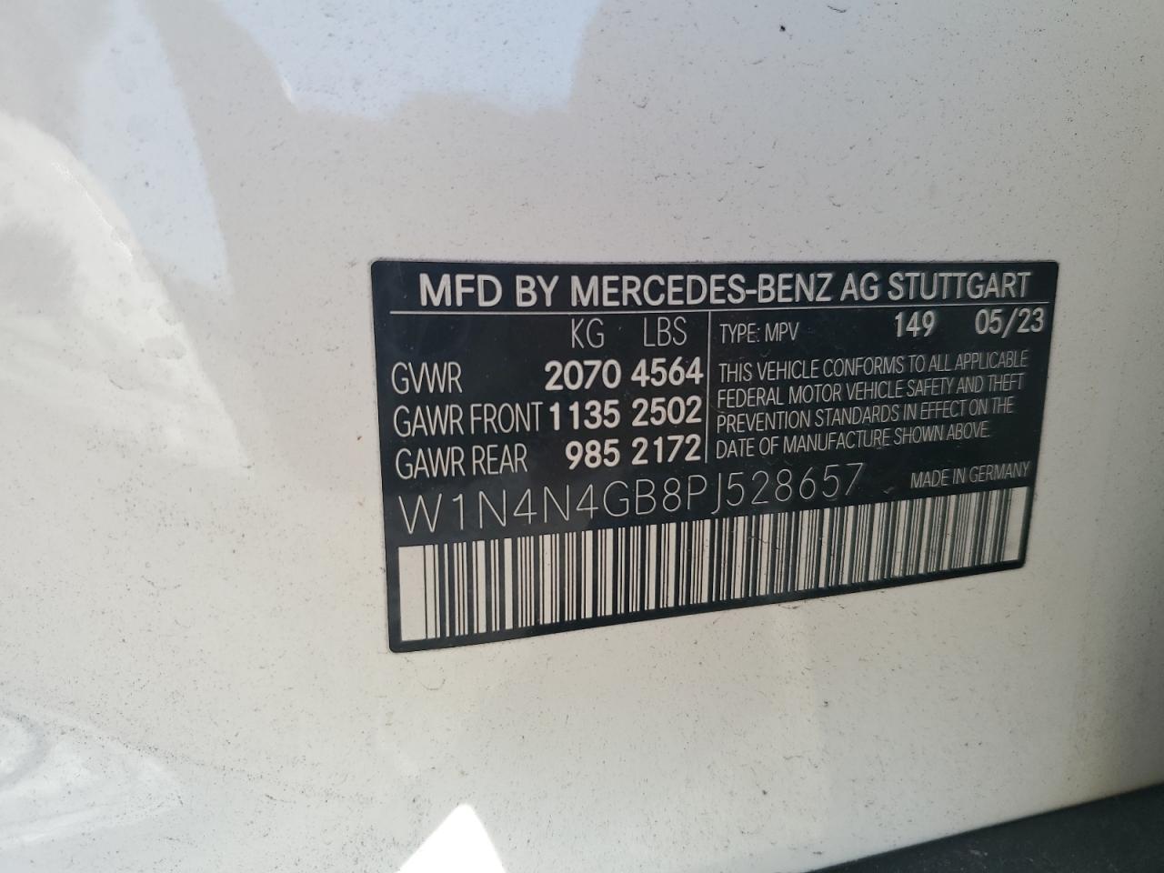 2023 MERCEDES-BENZ GLA 250 VIN:W1N4N4GB8PJ528657