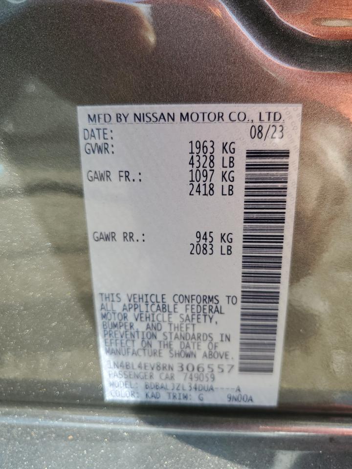 2024 NISSAN ALTIMA SL VIN:1N4BL4EV8RN306557