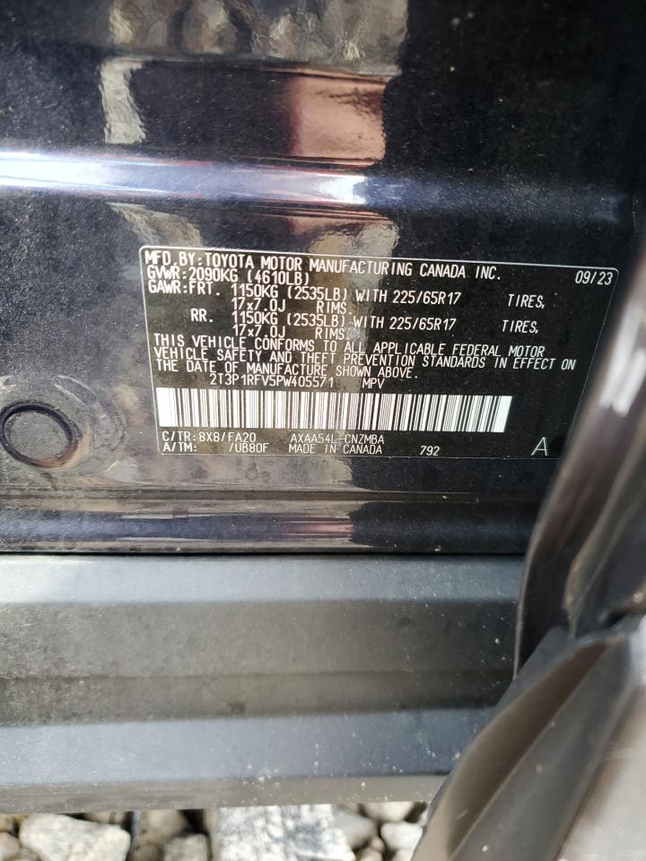 2023 TOYOTA RAV4 XLE VIN:2T3P1RFV5PW405571