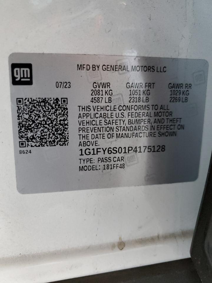 2023 CHEVROLET BOLT EUV LT VIN:1G1FY6S01P4175128