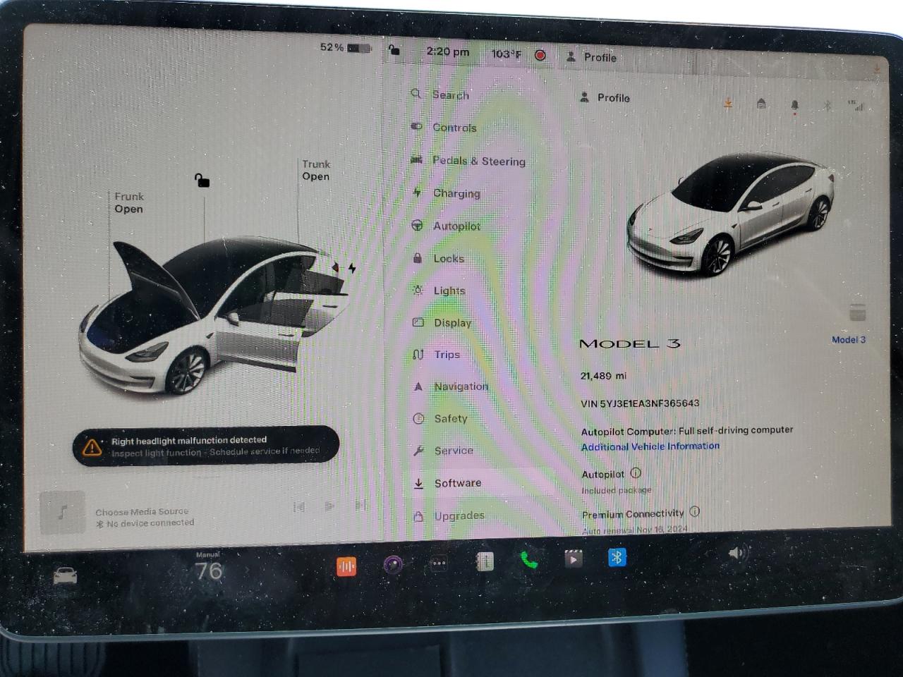 2022 TESLA MODEL 3  VIN:5YJ3E1EA3NF365643