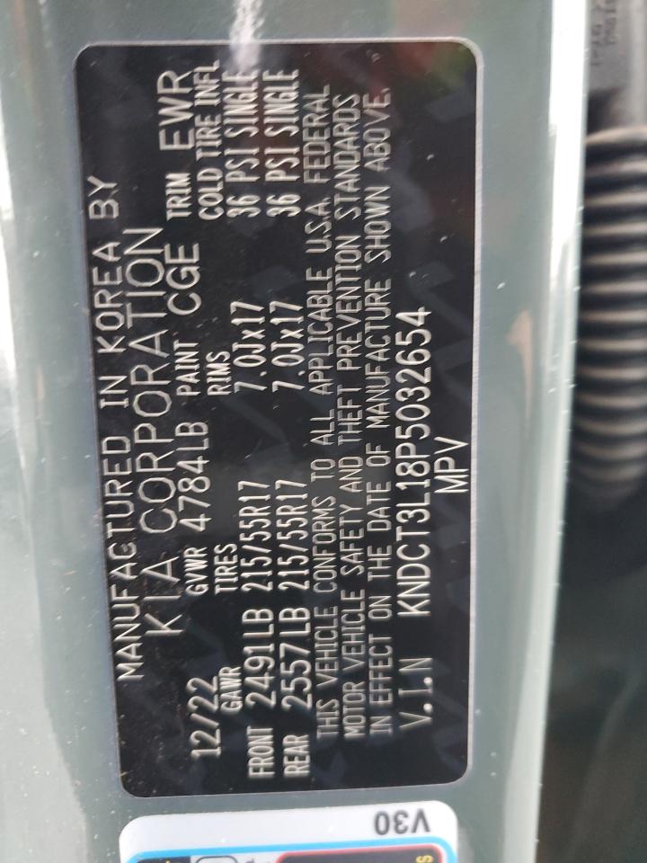 2023 KIA NIRO WAVE VIN:KNDCT3L18P5032654