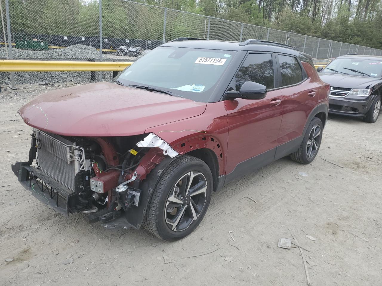 2022 CHEVROLET TRAILBLAZER RS VIN:KL79MTSL8NB074599