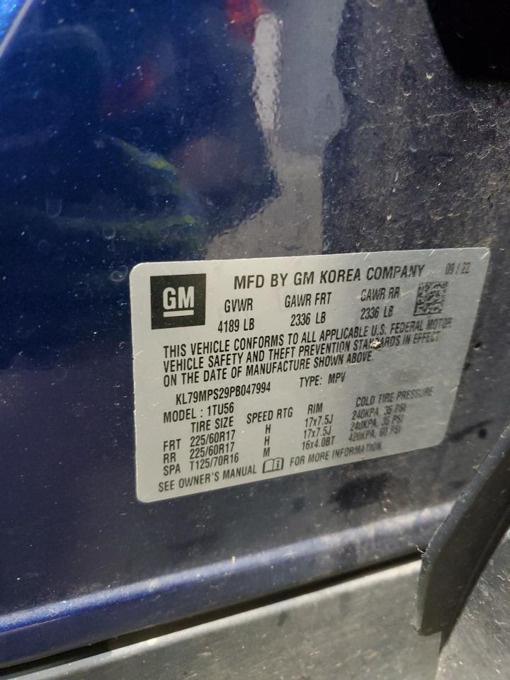 2023 CHEVROLET TRAILBLAZER LT VIN:KL79MPS29PB047994