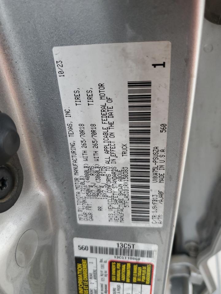 2024 TOYOTA TUNDRA CREWMAX SR VIN:5TFLA5DB1RX150383
