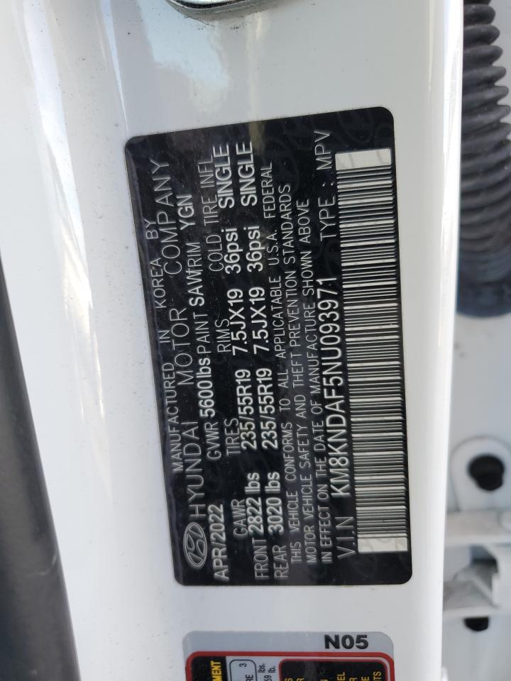 2022 HYUNDAI IONIQ 5 SEL VIN:KM8KNDAF5NU093971