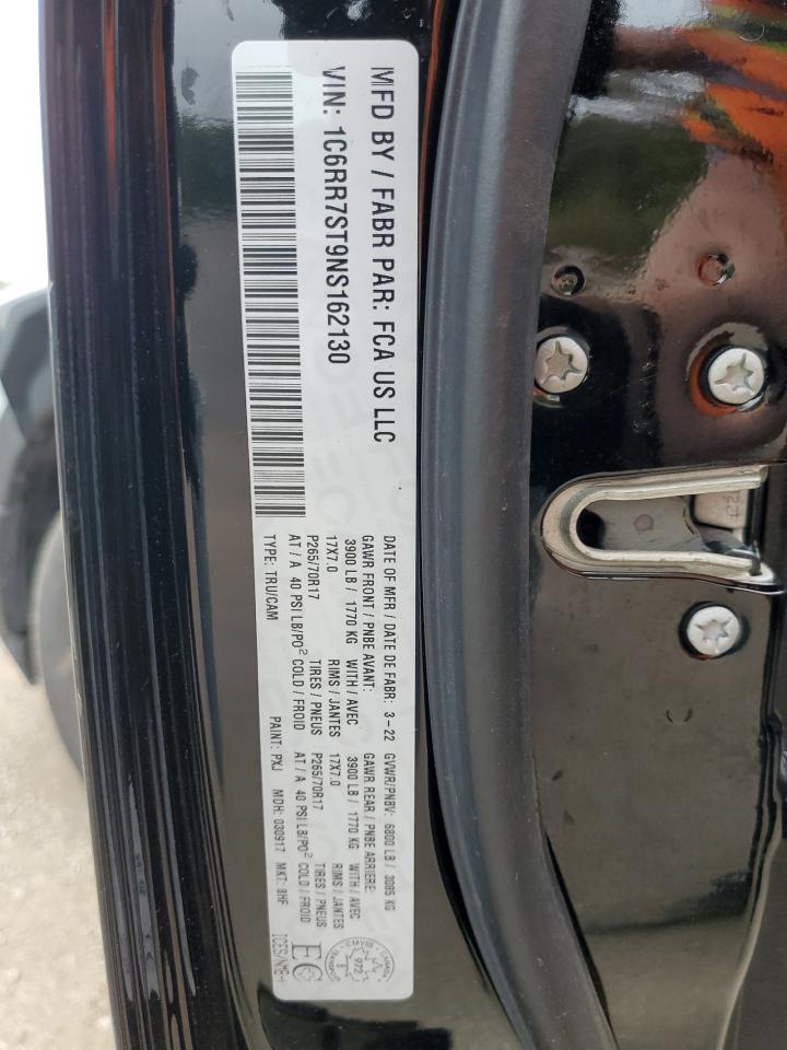 2022 RAM 1500 CLASSIC TRADESMAN VIN:1C6RR7ST9NS162130