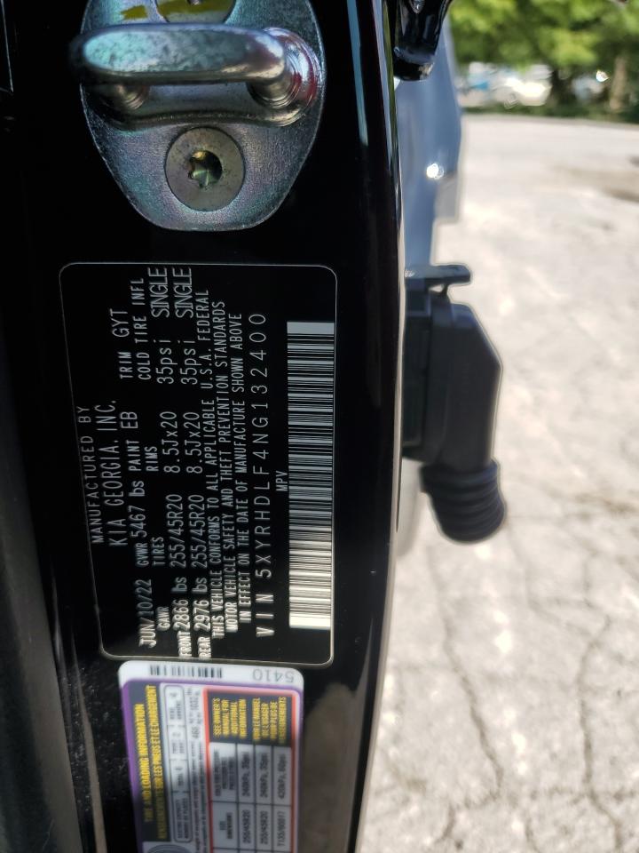 2022 KIA SORENTO EX VIN:5XYRHDLF4NG132400