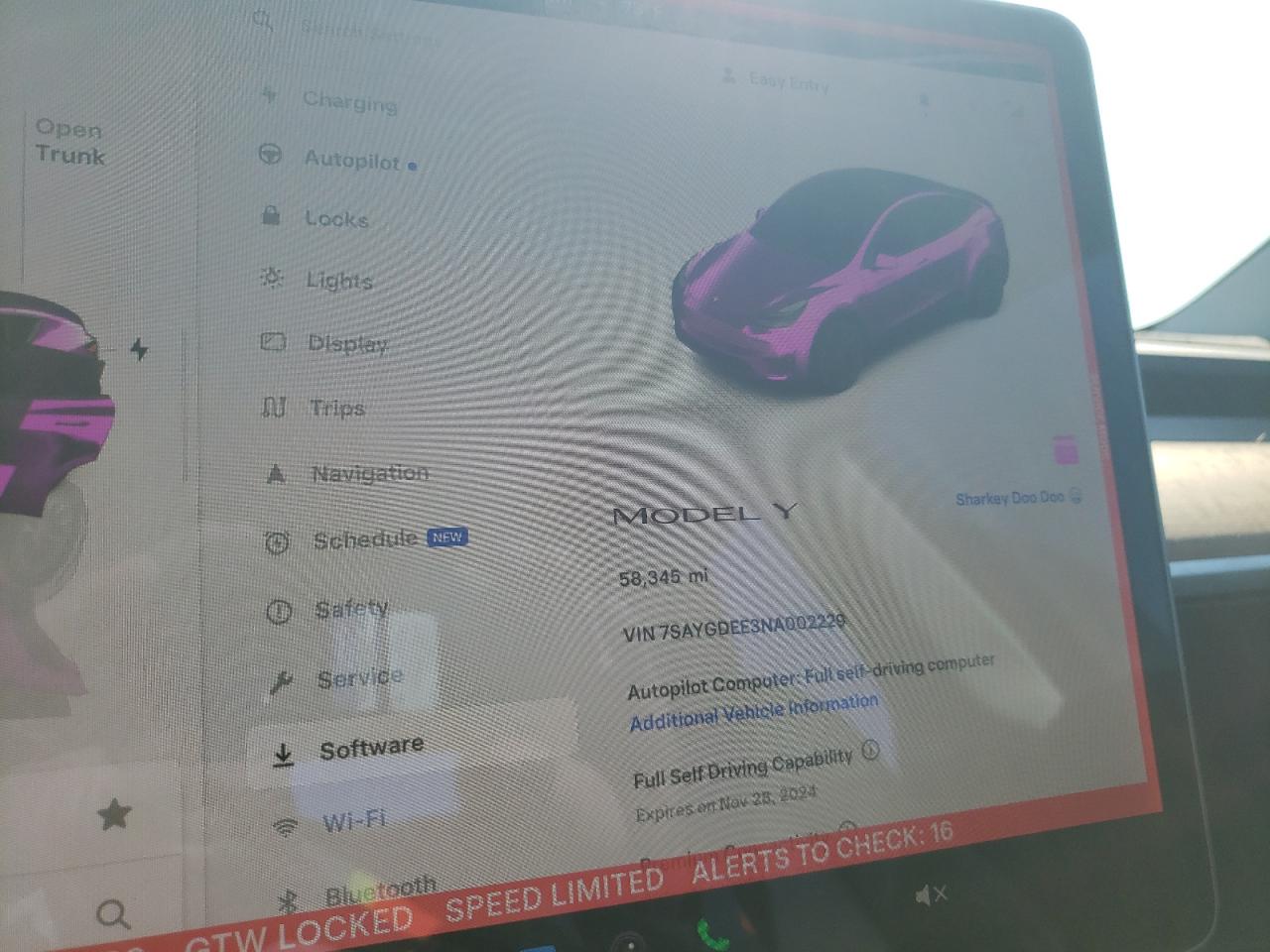 2022 TESLA MODEL Y  VIN:7SAYGDEE3NA002229