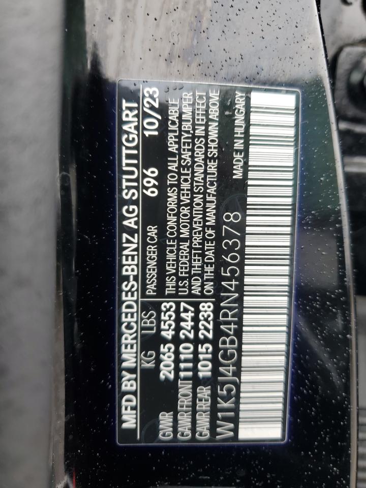 2024 MERCEDES-BENZ CLA 250 VIN:W1K5J4GB4RN456378