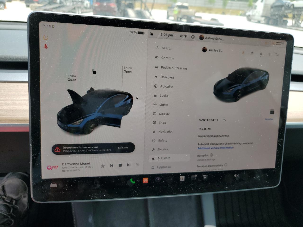 2023 TESLA MODEL 3  VIN:5YJ3E1EA0PF402795