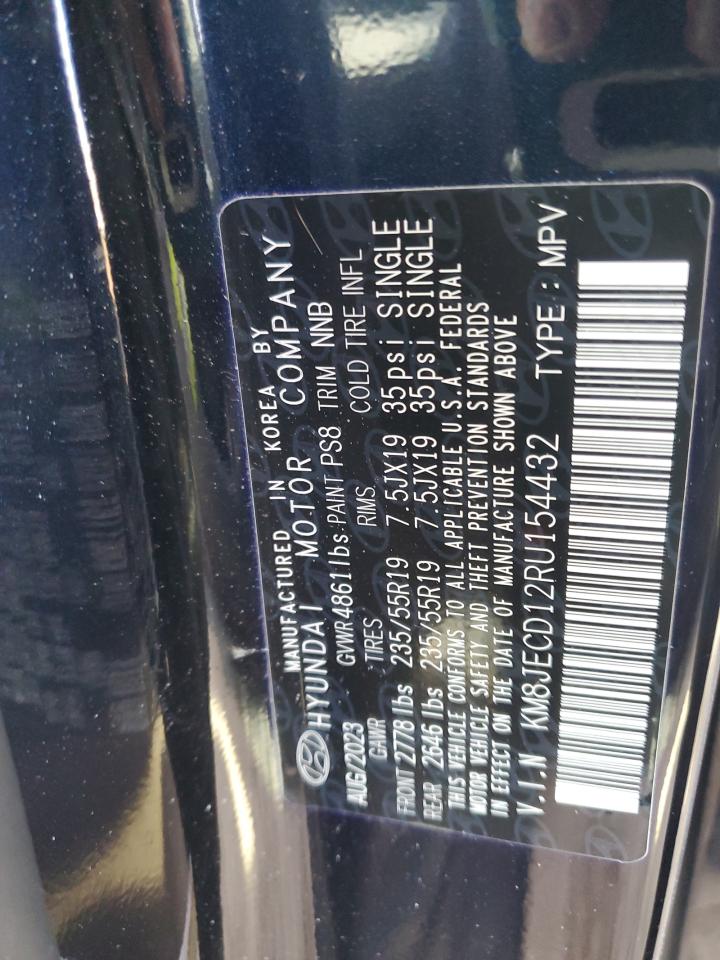 2024 HYUNDAI TUCSON LIMITED VIN:KM8JECD12RU154432