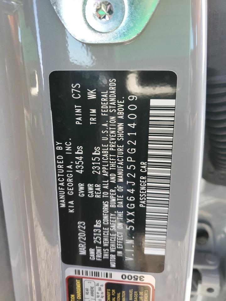 2023 KIA K5 GT LINE VIN:5XXG64J25PG214009