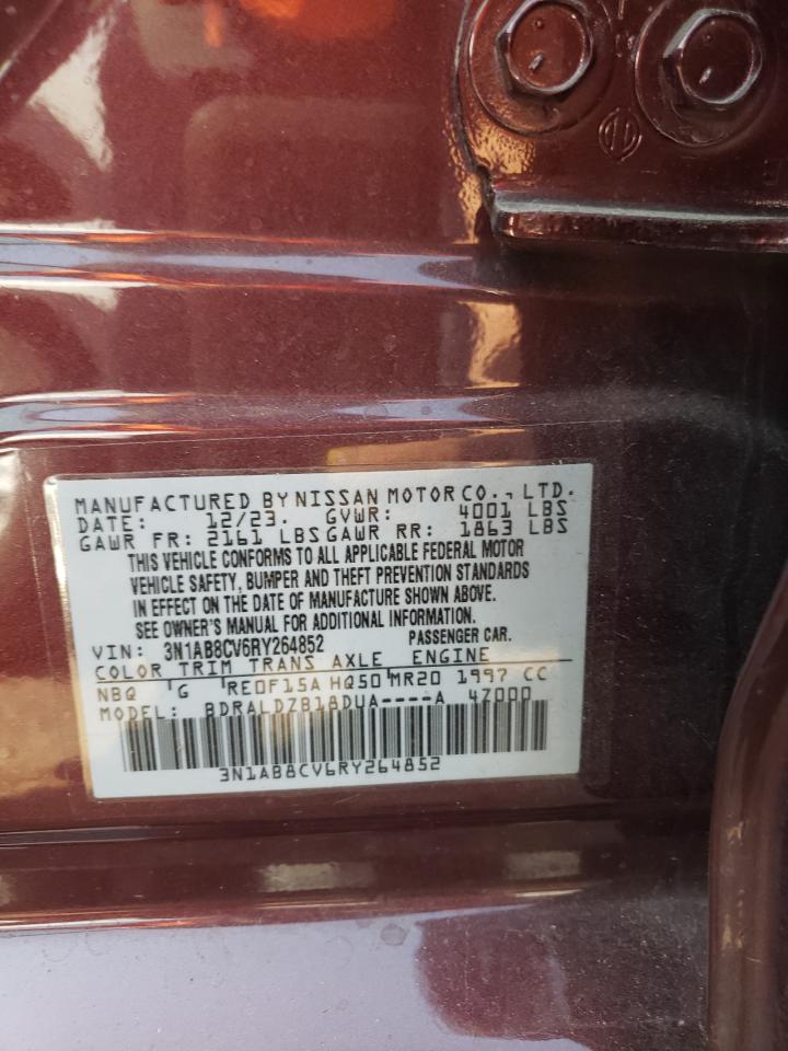 2024 NISSAN SENTRA SV VIN:3N1AB8CV6RY264852
