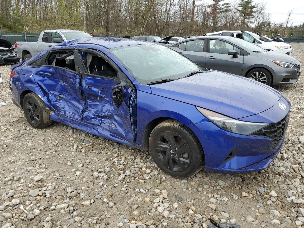 2022 HYUNDAI ELANTRA BLUE VIN:KMHLM4AJ7NU031550