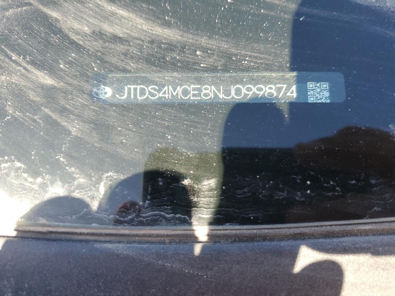 2022 TOYOTA COROLLA SE VIN:JTDS4MCE8NJ099874