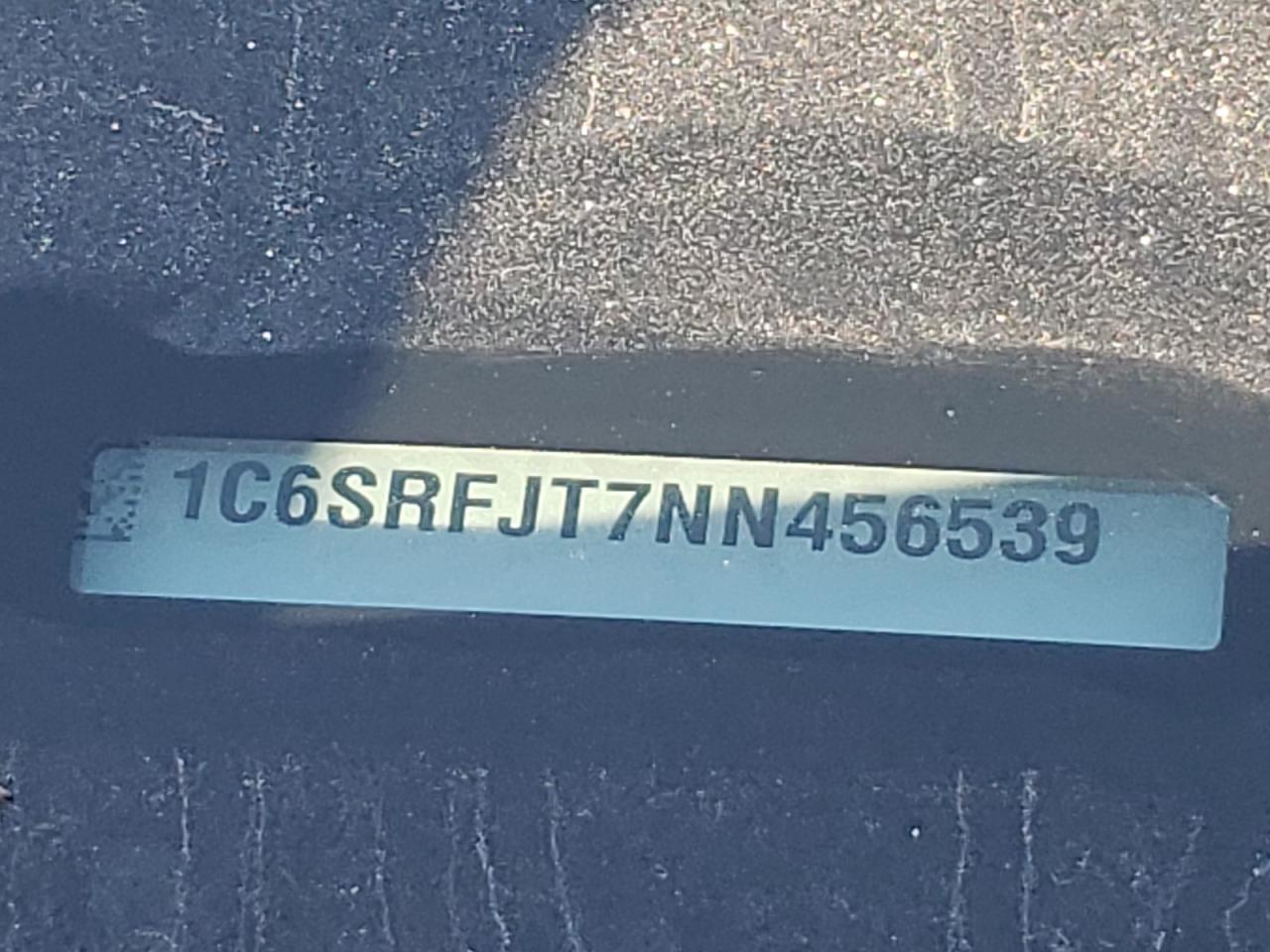 2022 RAM 1500 LARAMIE VIN:1C6SRFJT7NN456539