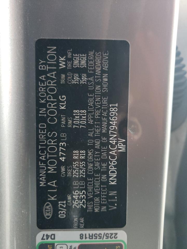 2022 KIA SPORTAGE S VIN:KNDP6CAC4N7946981