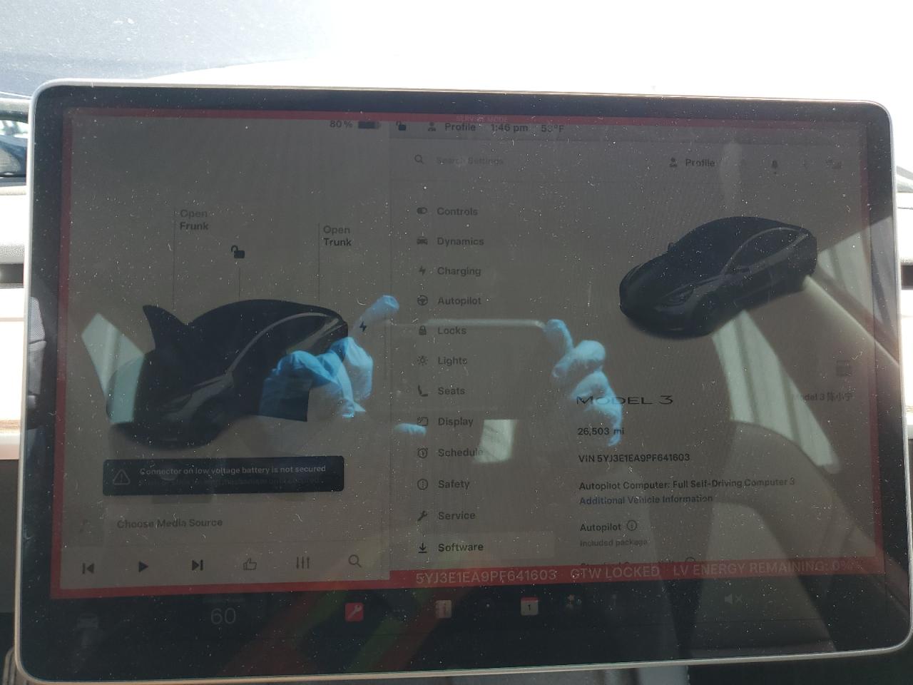 2023 TESLA MODEL 3  VIN:5YJ3E1EA9PF641603