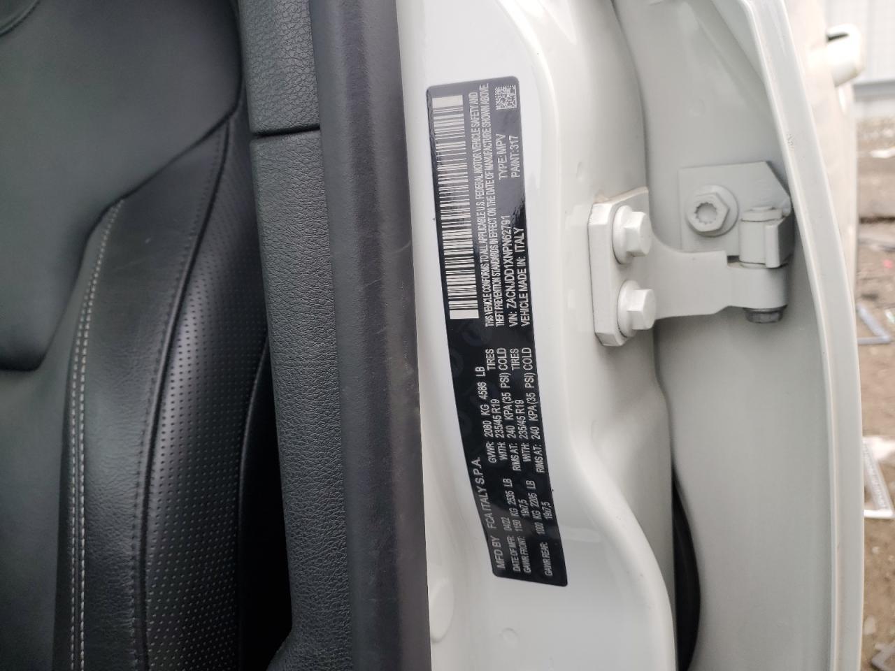 2022 JEEP RENEGADE LIMITED VIN:ZACNJDD1XNPN62791