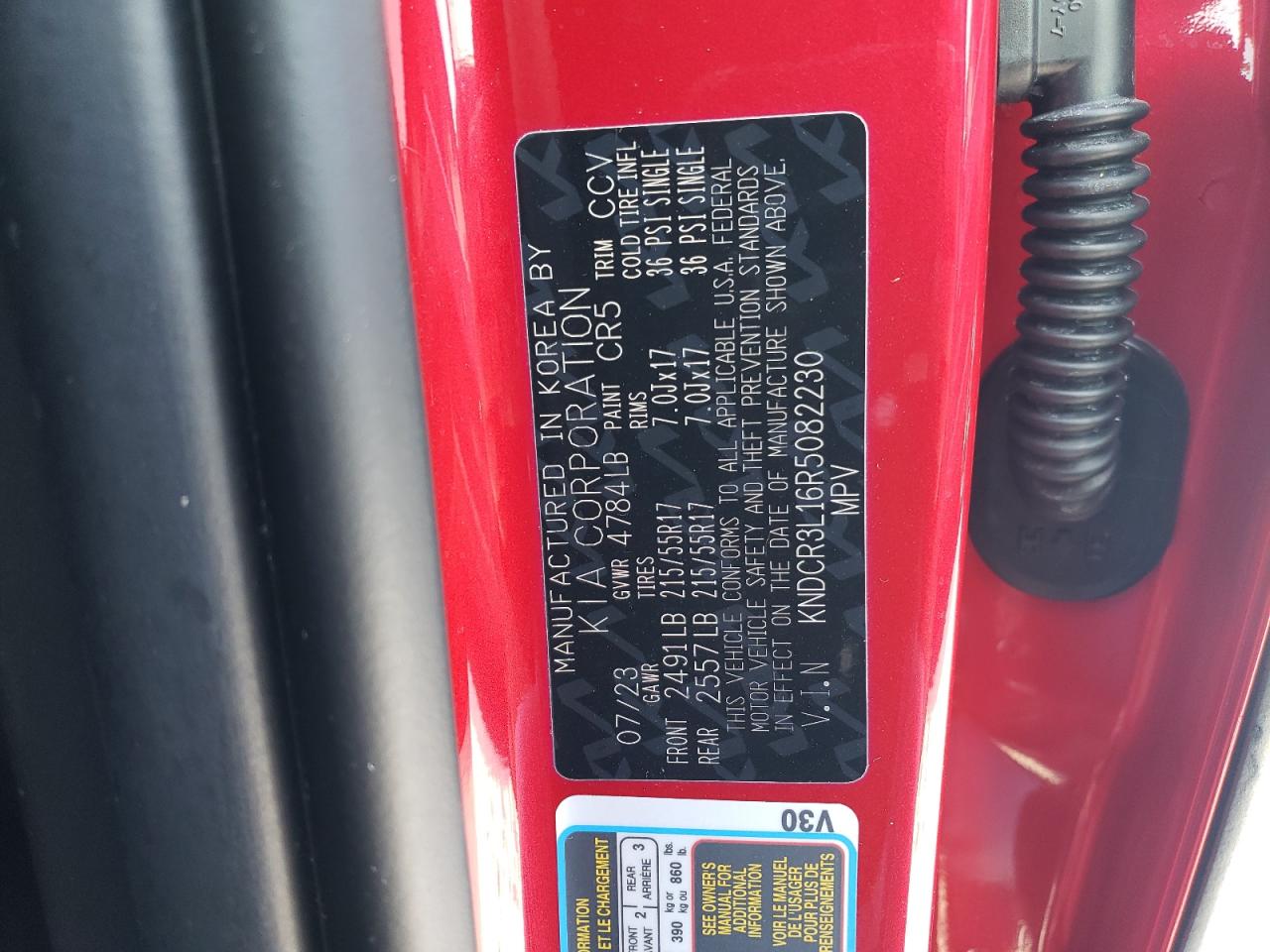 2024 KIA NIRO WIND VIN:KNDCR3L16R5082230