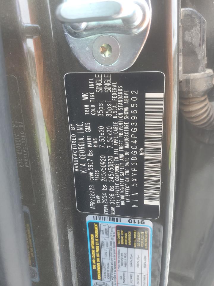 2023 KIA TELLURIDE EX VIN:5XYP3DGC4PG396502