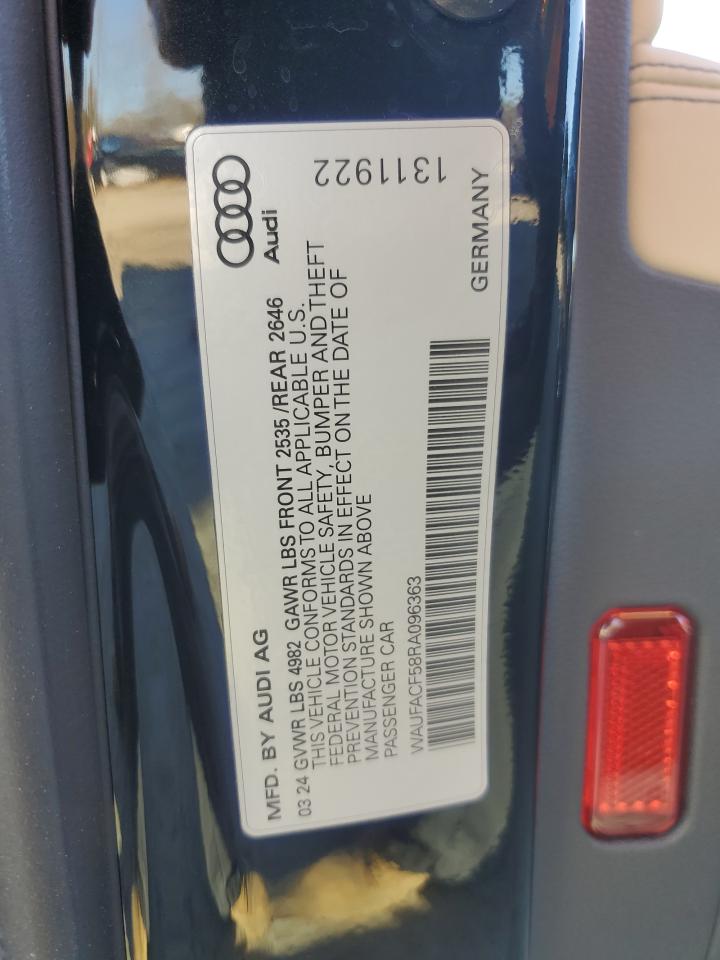 2024 AUDI A5 PREMIUM PLUS 45 VIN:WAUFACF58RA096363