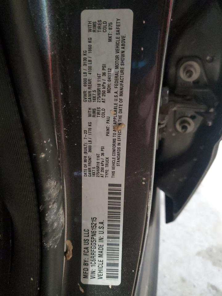 2023 RAM 1500 TRADESMAN VIN:1C6RRFGG5PN615215