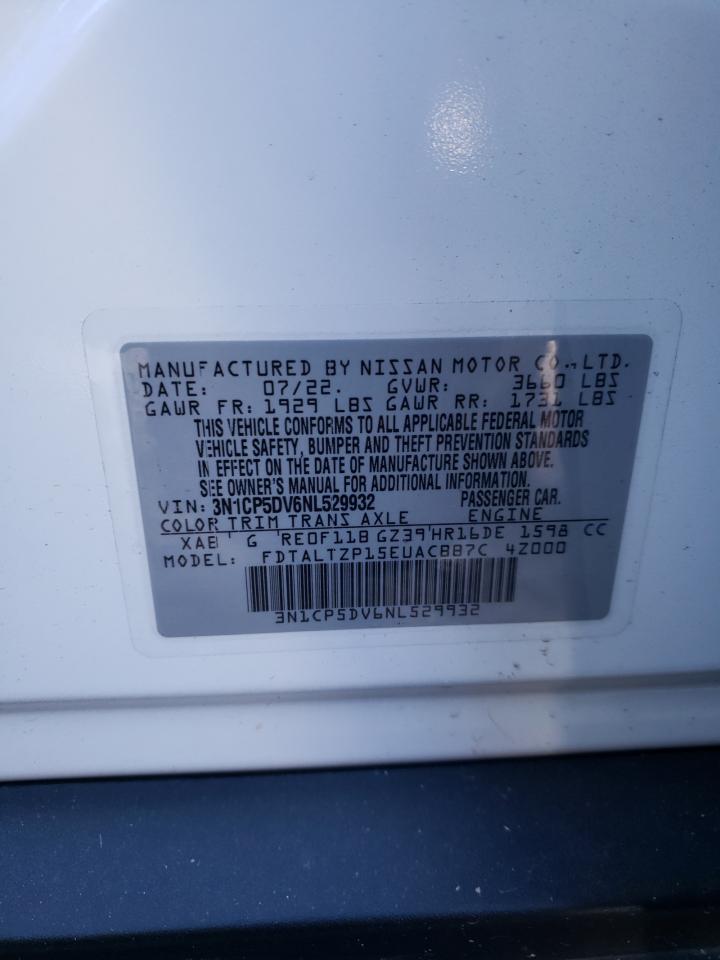 2022 NISSAN KICKS SR VIN:3N1CP5DV6NL529932