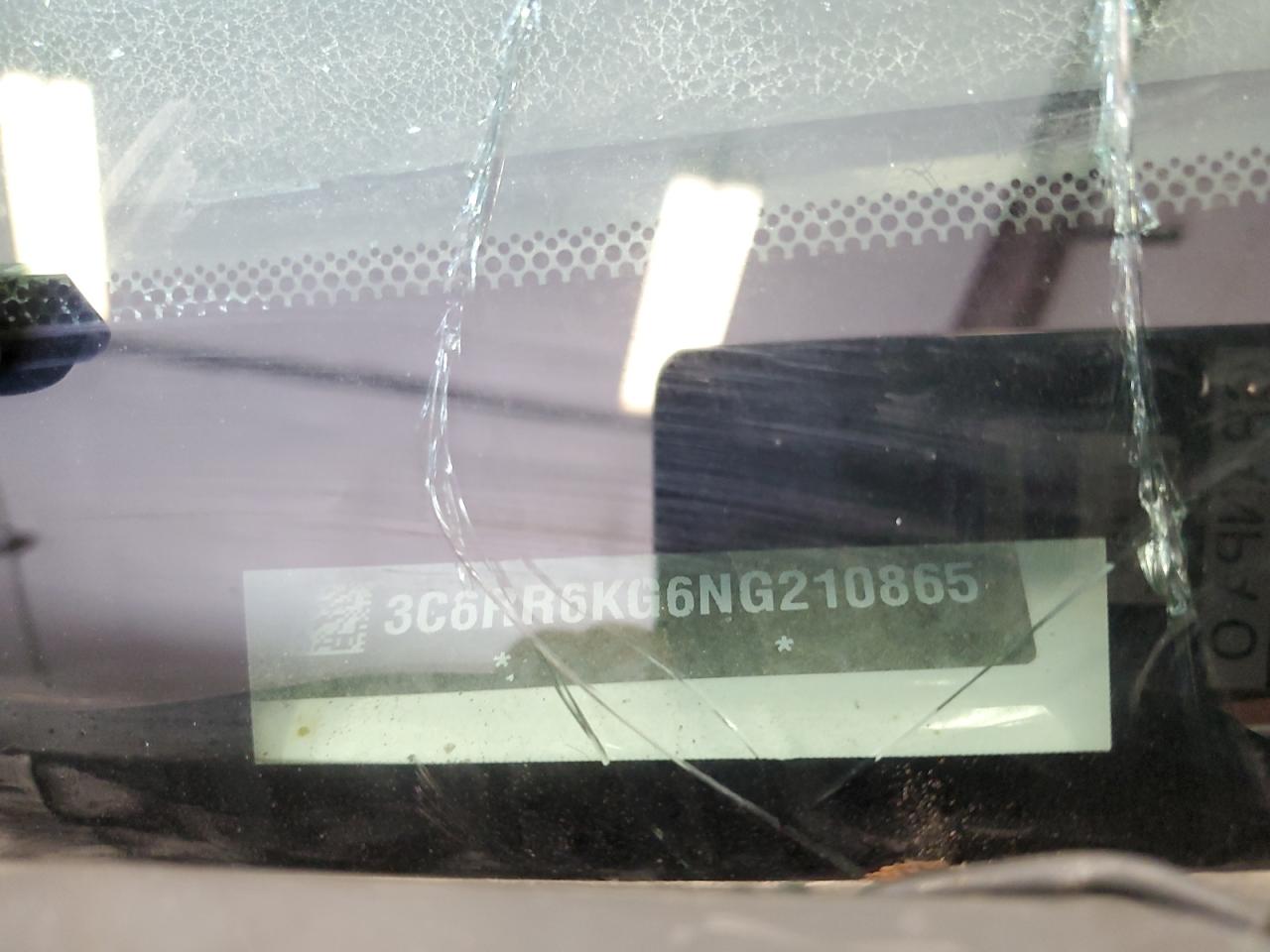 2022 RAM 1500 CLASSIC TRADESMAN VIN:3C6RR6KG6NG210865