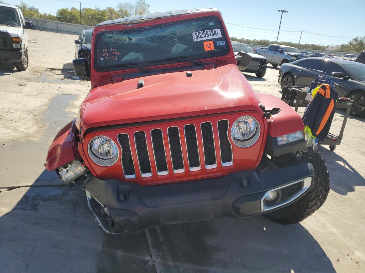 2022 JEEP GLADIATOR OVERLAND VIN:1C6HJTFG2NL135841