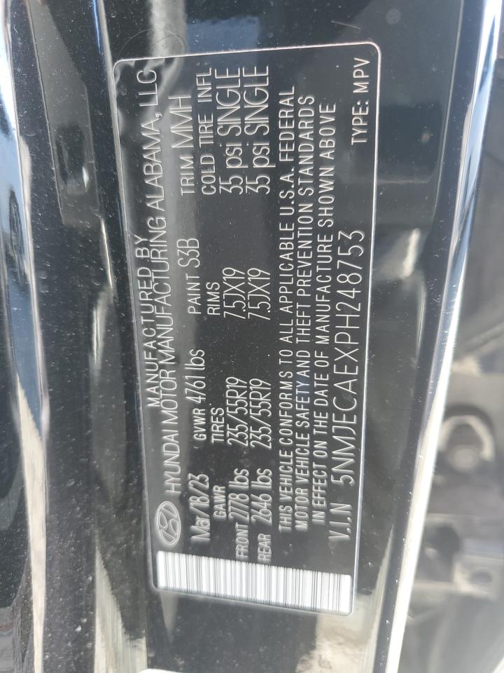 2023 HYUNDAI TUCSON LIMITED VIN:5NMJECAEXPH248753