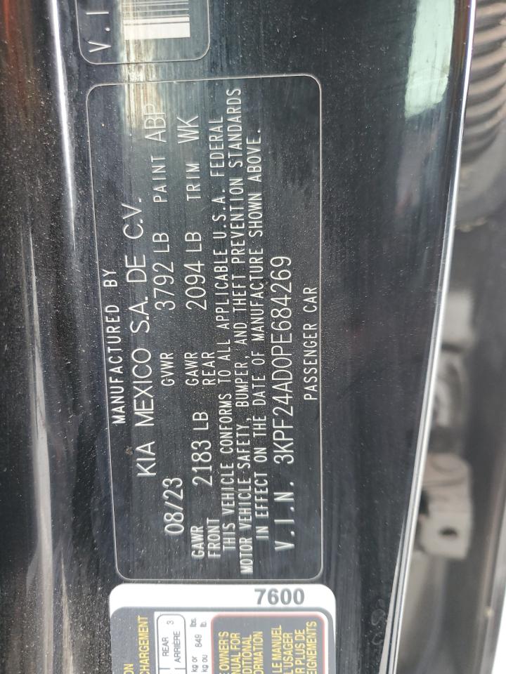 2023 KIA FORTE LX VIN:3KPF24AD0PE684269