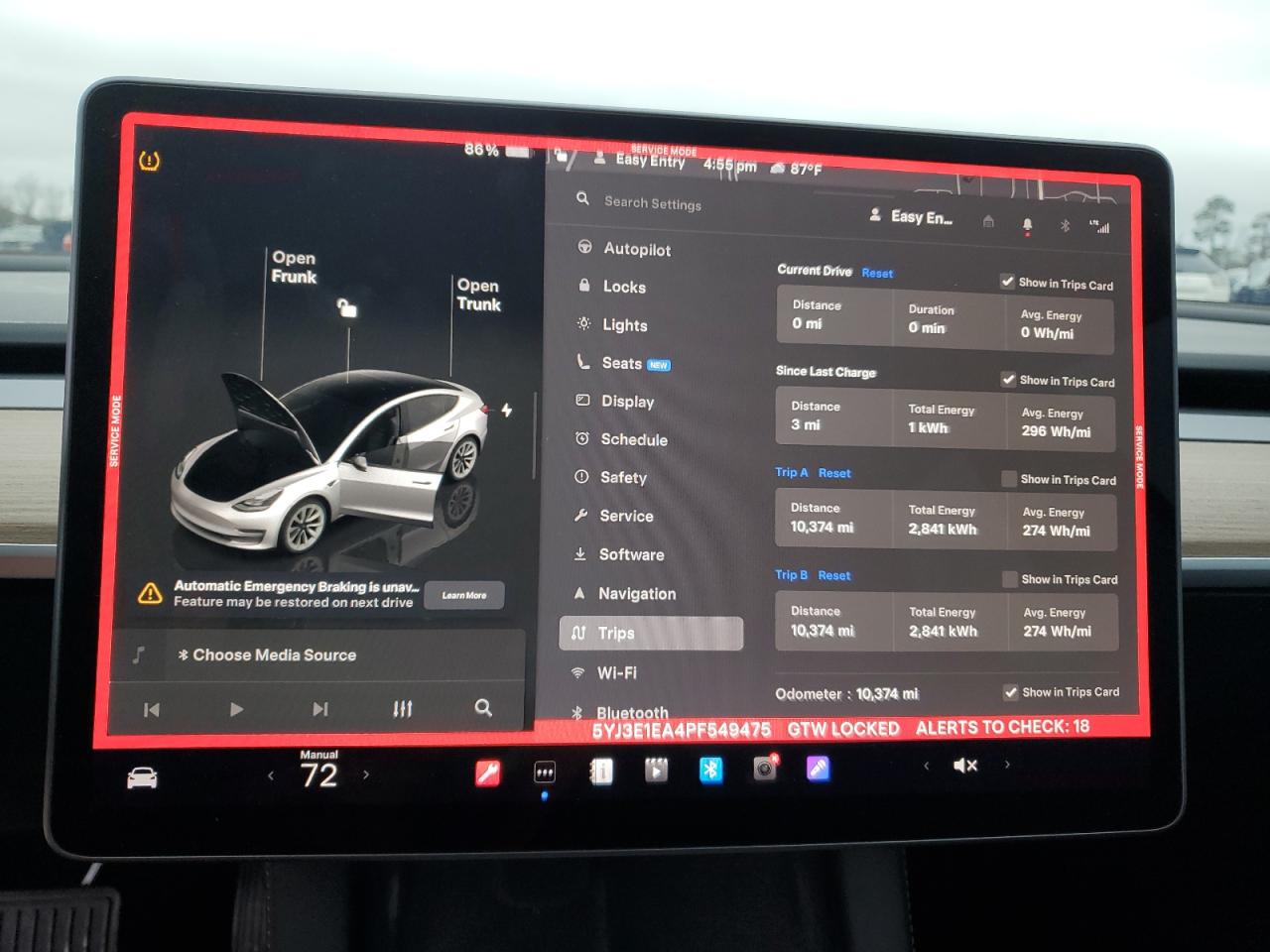 2023 TESLA MODEL 3  VIN:5YJ3E1EA4PF549475