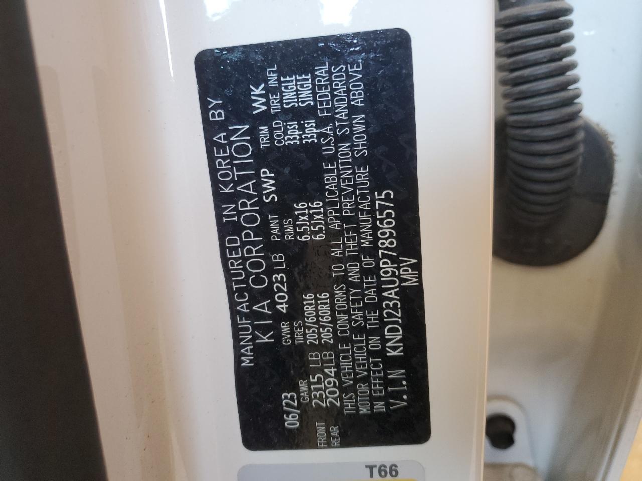2023 KIA SOUL LX VIN:KNDJ23AU9P7896575