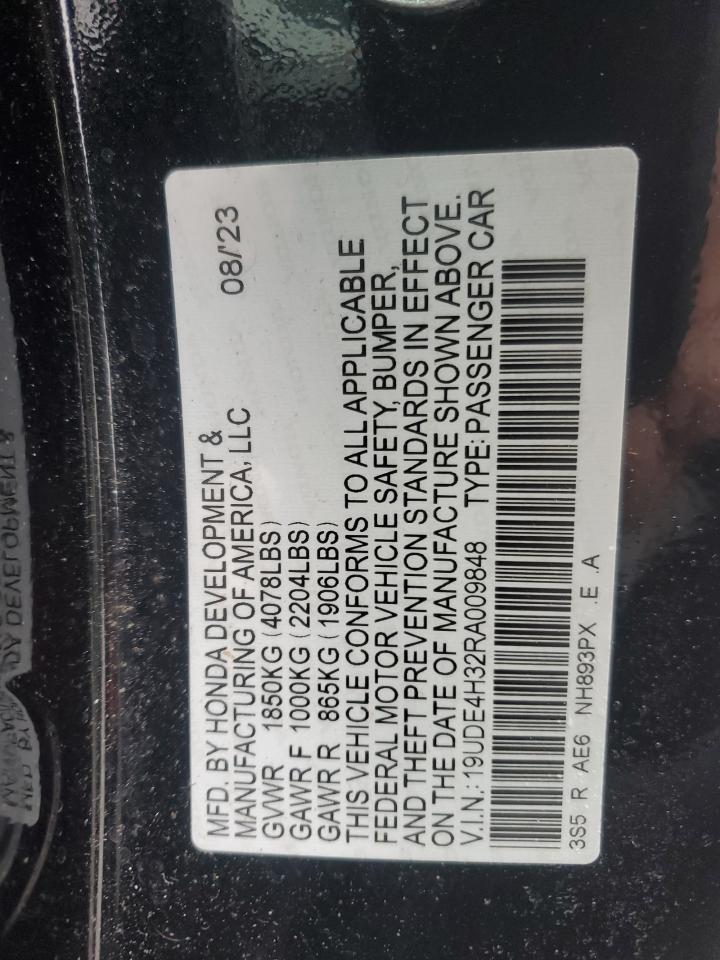 2024 ACURA INTEGRA A-SPEC VIN:19UDE4H32RA009848