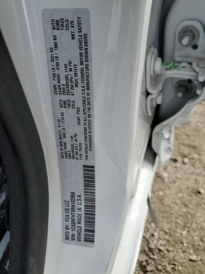 2024 RAM 1500 LIMITED VIN:1C6SRFHT9RN102954