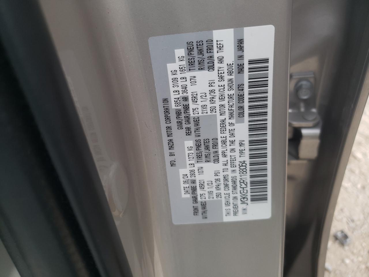 2024 MAZDA CX-90 PREMIUM PLUS VIN:JM3KKEHC2R1188064