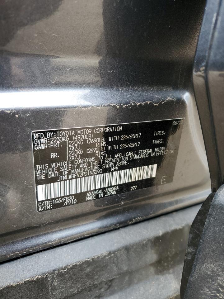 2023 TOYOTA RAV4 LE VIN:JTMLWRFV2PD193290