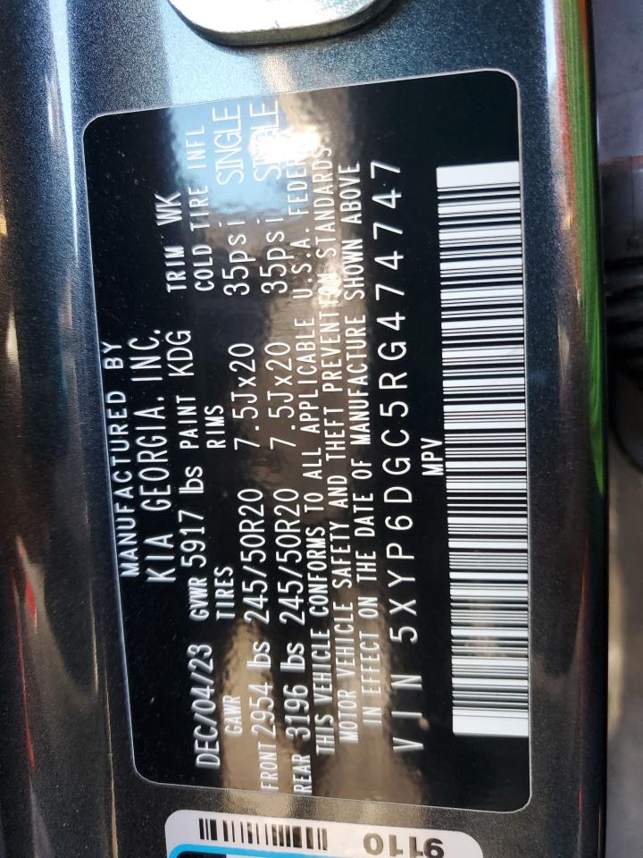 2024 KIA TELLURIDE S VIN:5XYP6DGC5RG474747