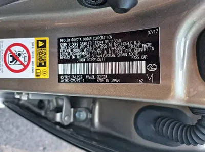 2017 Lexus ES 300 JTHBW1GG3H2162817 VIN:JTHBW1GG3H2162817