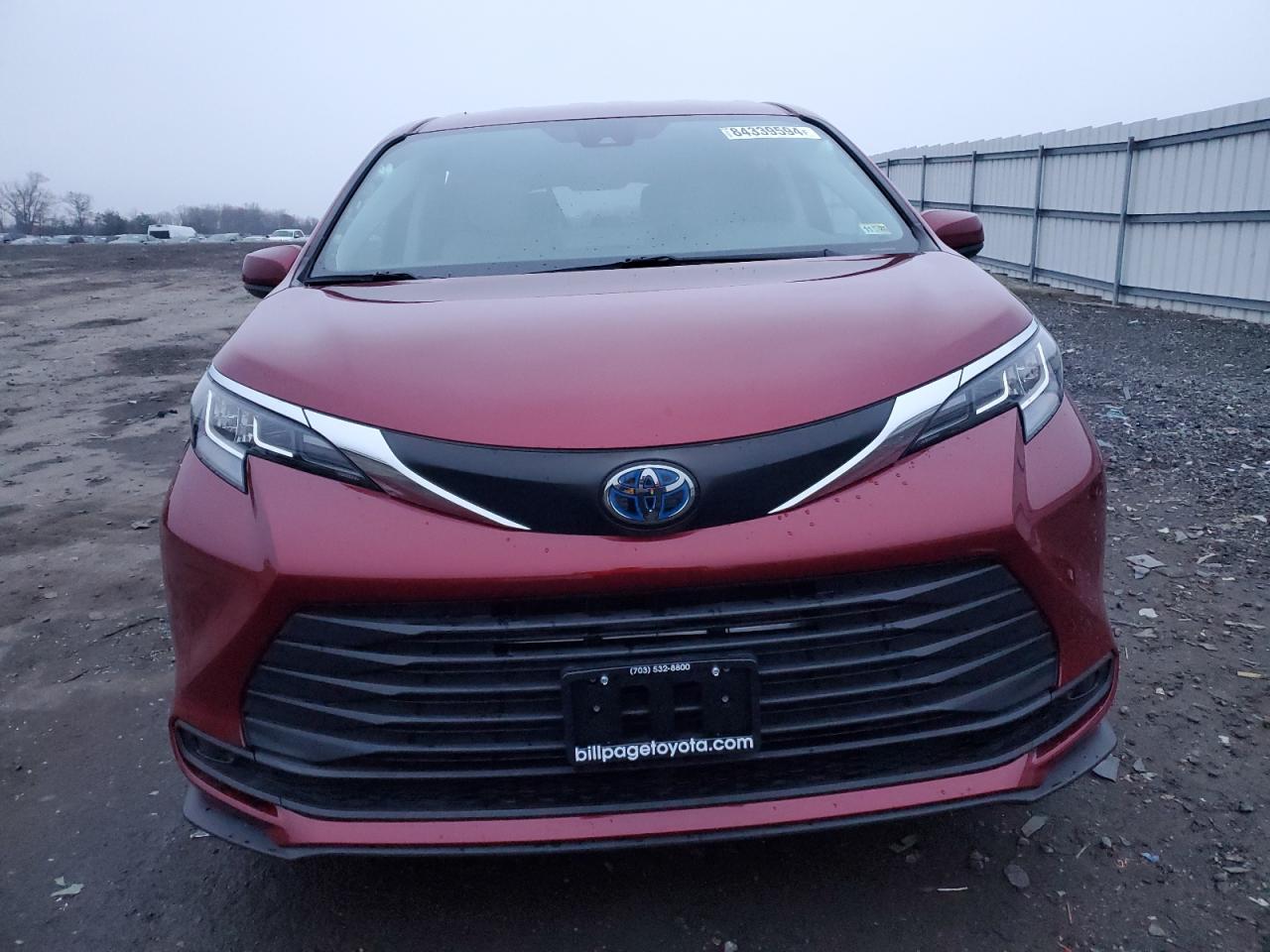 2022 TOYOTA SIENNA LE VIN:5TDKRKEC3NS089922