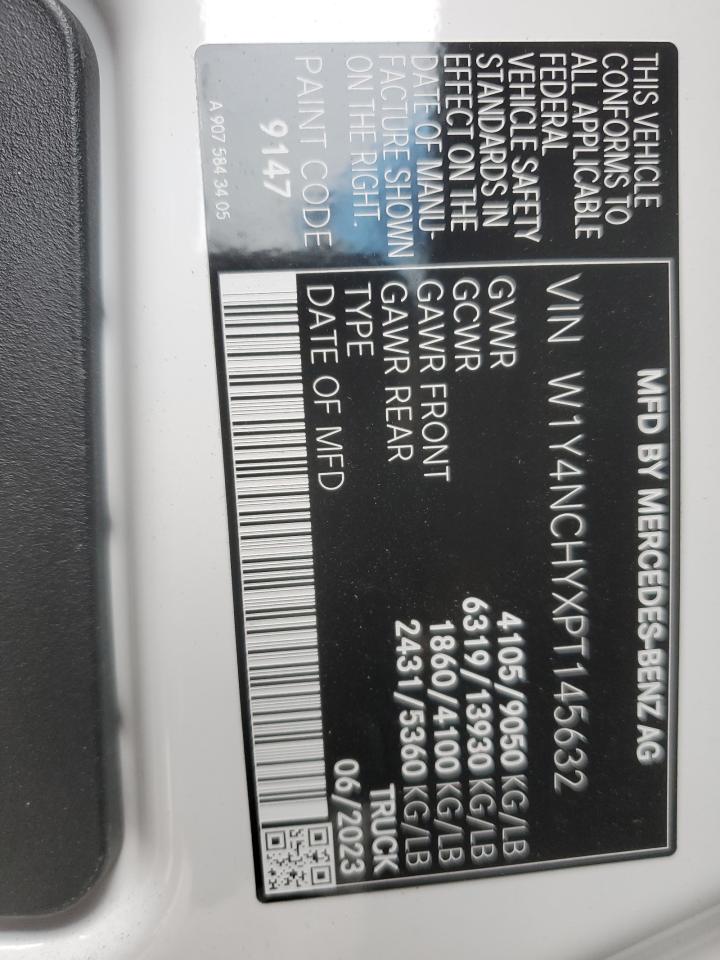 2023 MERCEDES-BENZ SPRINTER 2500 VIN:W1Y4NCHYXPT145632
