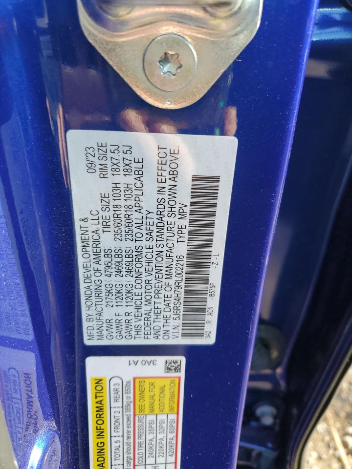 2024 HONDA CR-V EXL VIN:5J6RS4H79RL002216