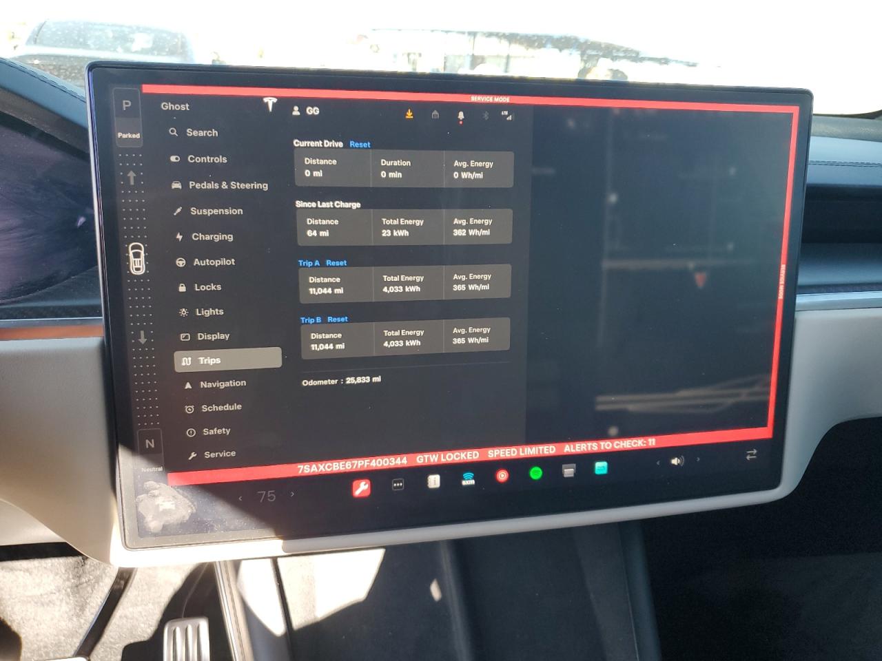 2023 TESLA MODEL X  VIN:7SAXCBE67PF400344